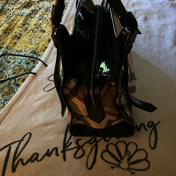 Burberry Brown and Cream Plaid Shoulder Bag AUTHENTIC - Picture 4 of 9